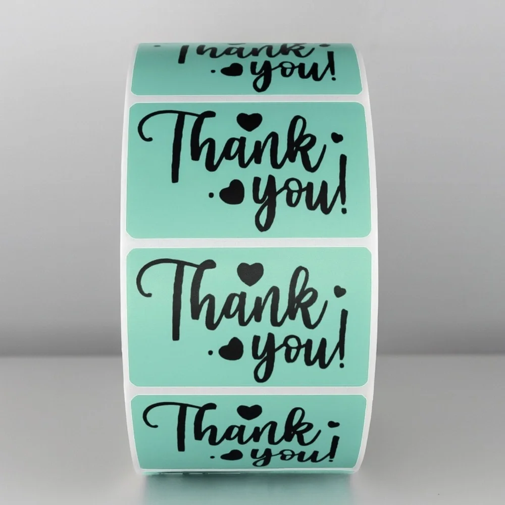 Thank You Stickers Purple Heart | Small Business Packaging Labels Cute